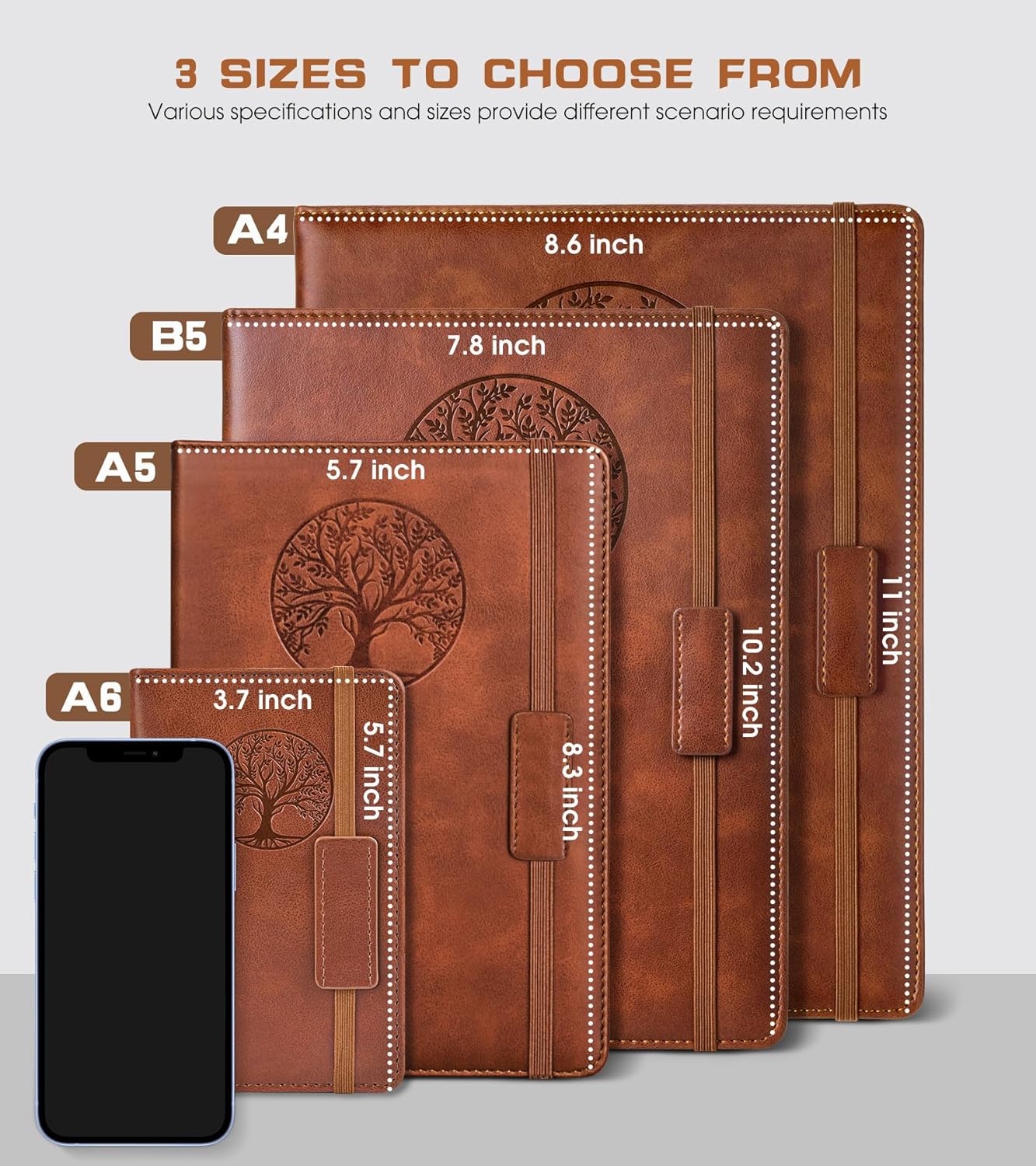 Embossed Tree Journal - Hình 2